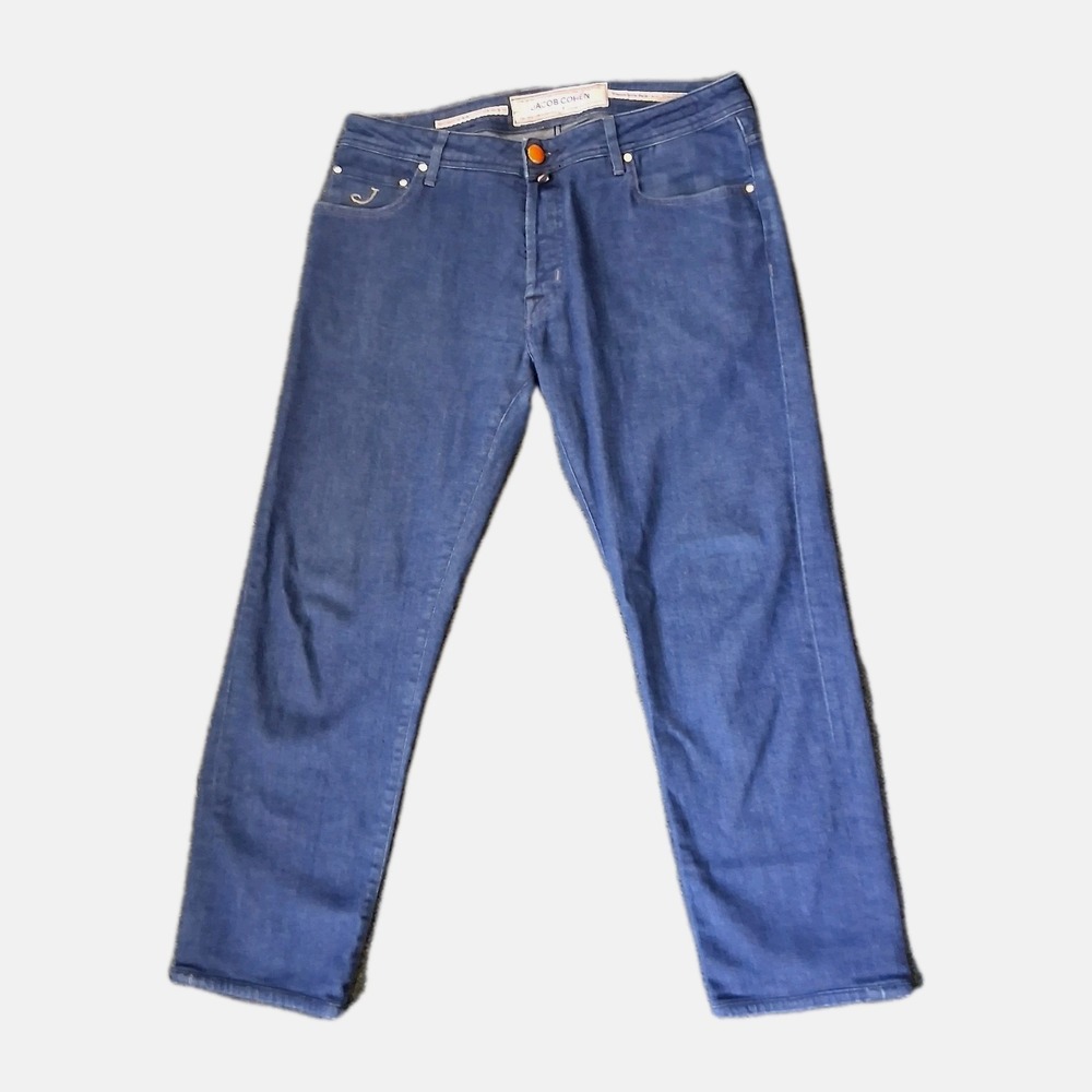 Jacob Cohen Jeans Men's 34x27" Blue Style 688 Slim Tailored Handmade in Italy